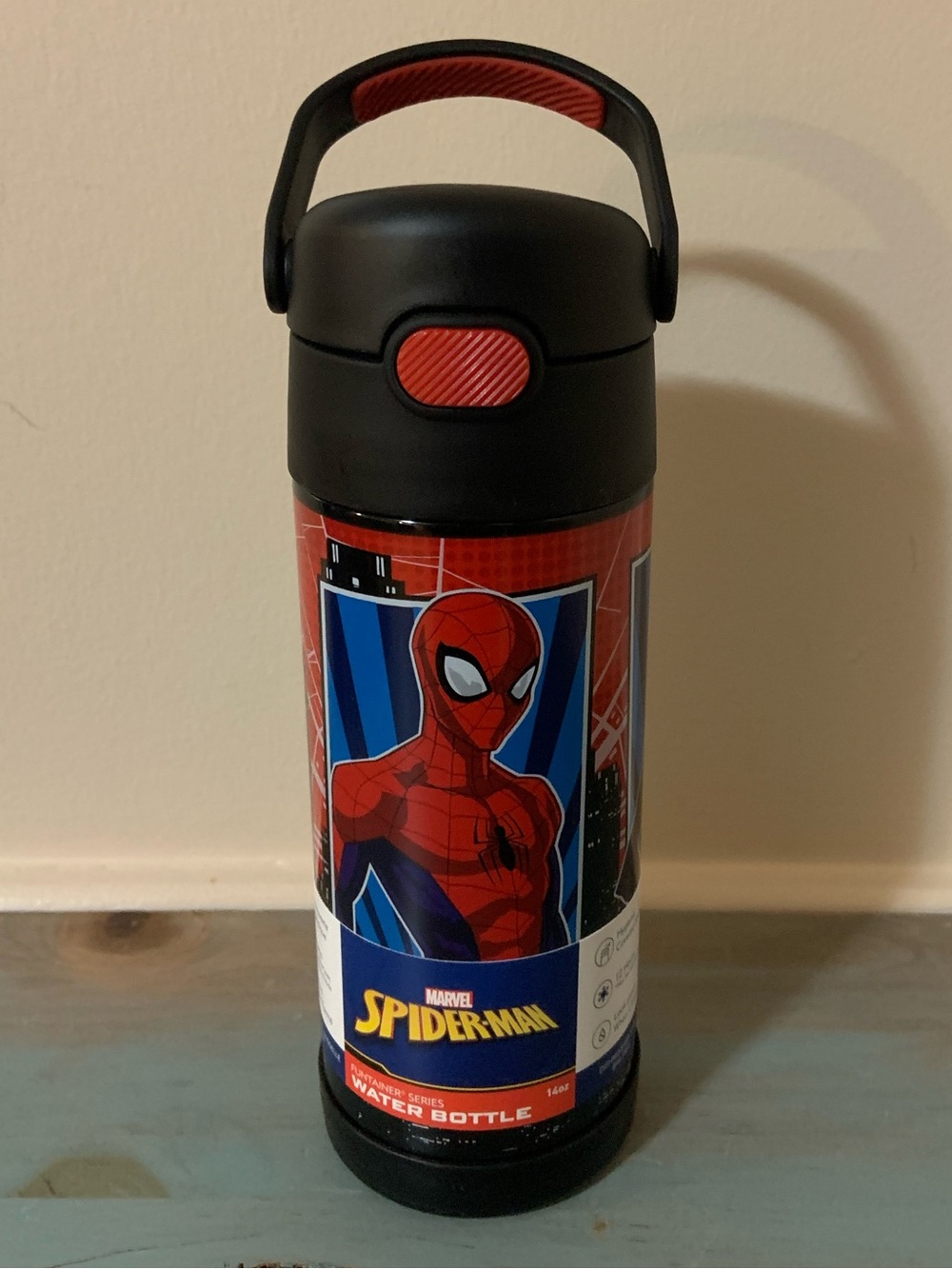 NEW Spiderman THERMOS Funtainer 12 Ounce Stainless Steel Vacuum Insulated Bottle